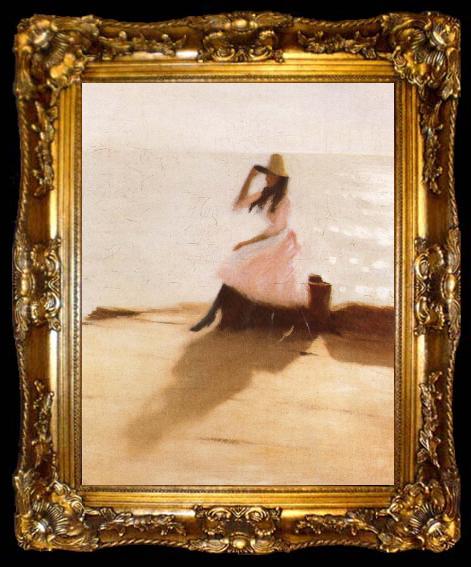 framed  Philip Wilson Steer Young woman on the Beach, ta009-2